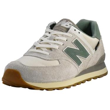 Imagem de New Balance Tênis unissex adulto 574 V2, Cálcio/Spruce novo, 10.5 Women/9 Men