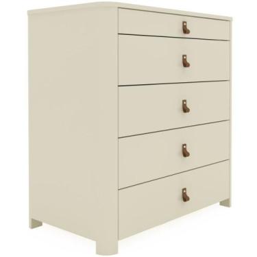 Imagem de Cômoda Ilha Gelius Innova 5 gavetas porta-joias aveludado 100% MDF lar