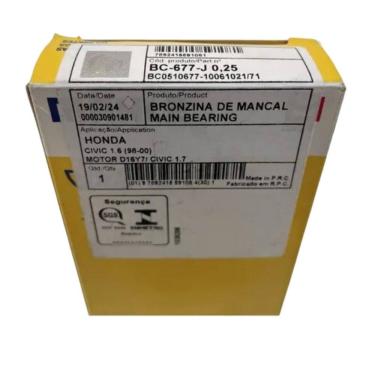 Imagem de Bronzina Mancal Civic 1.6 1.7 16V D16y8 B16y7 D17z3 D17z2 Bc677 025
