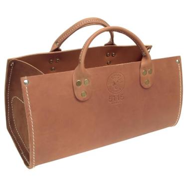 Imagem de Bolsa de ferramentas. bolsa de couro para ferramentas de mão é um organizador extra pesado com ferramentas Klein 5115 de camada dupla