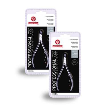Imagem de Kit Alicates De Cutícula 722 Professional Aço Inox Mundial