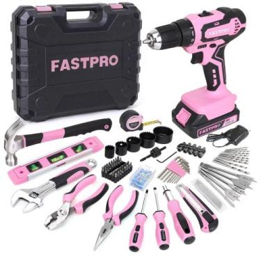 Imagem de Conjunto de ferramentas FASTPRO, 177 peças, 20V, furadeira sem fio, ro