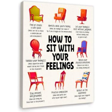 Imagem de YEOION how to sit arte de parede para decoração de parede de escritório, citações positivas decoração de parede para sala de aula e escola