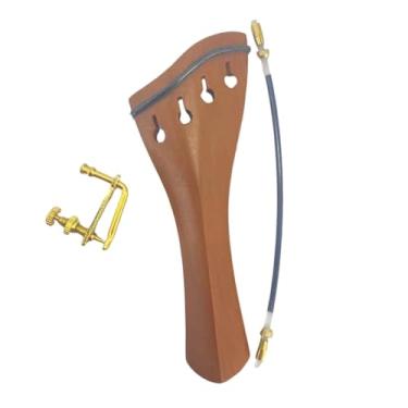 Imagem de Almencla Cordão de violino 4/4 com peças de reposição para tripa de cauda, ​​placa de corda de substituição profissional resistente para presente de, Marrom