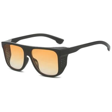 Imagem de Óculos de sol com armação punk, feminino, masculino, vintage, moderno, esportivo, para atividades ao ar livre, pesca, UV400 (laranja degradê)