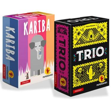 Imagem de Jogos de Cartas Trio Kariba Tabuleiro Baralho Brinquedo Diversão Famíl