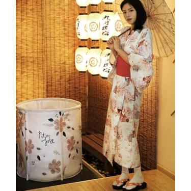 Imagem de Banheiras Portáteis De Estilo Japonês Para Adultos Balde Dobrável Doméstico Banheiras De Spa De Tamanho Grande Banheiras De Gelo Quente De água Quente Para Dias Frios Para Piscina Infantil
