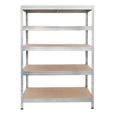 Imagem de Estante De Metal E Madeira 5 Prateleiras 180X120X50Cm Fixser