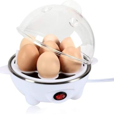 Imagem de Panela Cozedor Elétrica A Vapor de Ovos Egg Cooker Portátil 110v | Cozinha até 7 ovos em 6 minutos | Cor Branco
