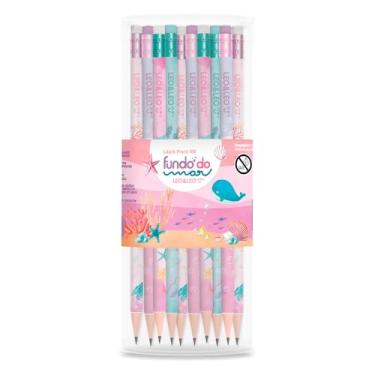 Imagem de Revenda Pote c/72 Unidades Lápis Grafite HB Estampas Fofas- Leoleo/WX Gift - Novo Fundo do Mar