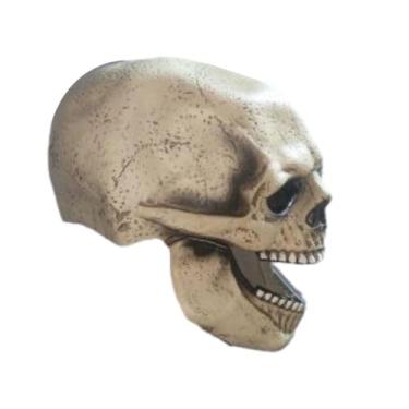 Imagem de Fiocias Máscara de Caveira de Cabeça Cheia, Máscara de Esqueleto, Máscara de Terror de Halloween, Capacete Maligno com Mandíbula Móvel, Acessórios para Fantas, Cor escura
