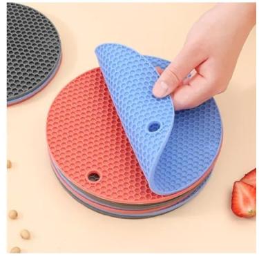 Imagem de Descanso de Panela em Silicone, Protetor Térmico Resistente ao Calor