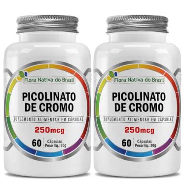 Imagem de 2x Picolinato De Cromo Puro 120 Cápsulas Flora Nativa do Brasil