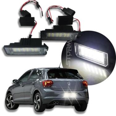 Imagem de Luz Placa Led Vw Novo Polo 2018 a 2023 Luz Super Branca Par - Vw Led
