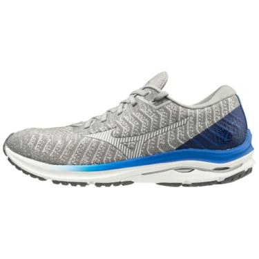 Imagem de Mizuno Wave Rider 24 Waveknit Tênis de corrida masculino, Frost Greywhite, 8 Wide
