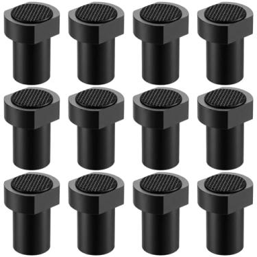 Imagem de Pacote com 12 almofadas antiderrapantes de liga de alumínio para cães de banco de 19 mm, acessório de braçadeira de banco, batentes MFT para marcenaria, acessórios de bancada de trabalho