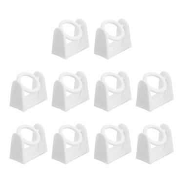 Imagem de GLOGLOW 10pcs Adesivo Curta da Cortina do Suporte da Barra, Sem Suporte de Haste da Cortina de Cortina de Perfuração Com um Adesivo Próprio Grosso para o Banheiro da Cozinha para o