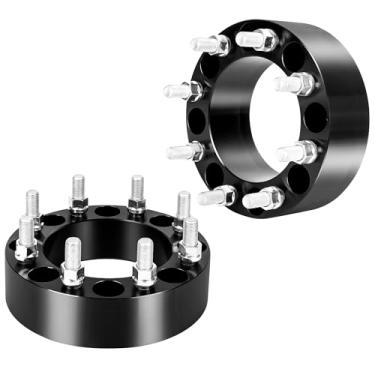 Imagem de Ryin 2 peças de adaptadores de roda 8 x 6,5 para 8 x 180, adaptadores de roda 2 polegadas 8 x 165 para 8 x 180 126,15 mm furo do cubo com rosca de 14 x 1,5.