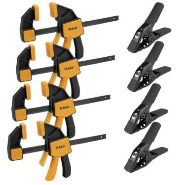 Imagem de Conjunto de braçadeiras ELEAD de 8 peças para marcenaria com braçadeir