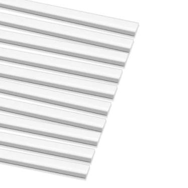 Imagem de Kit 10 Metros de Perfil de Alumínio para Fita LED – Modelo Slim Sobrepor com Difusor Acrílico – Branco, Preto, Cinza ou Dourado – Acabamento Profissional e Iluminação Contínua (Branco)