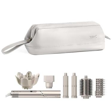 Imagem de Linpr Bolsa de armazenamento de viagem para Dyson Airwrap/Shark Flexstyle modelador completo e acessórios, estojo portátil de viagem, à prova d'água, bolsa organizadora com grande abertura, Cinza