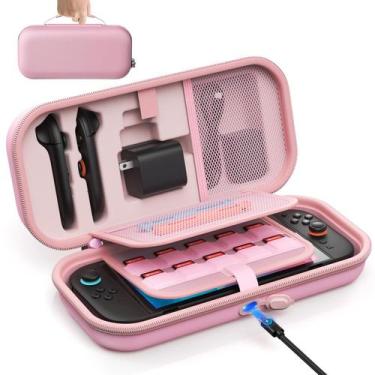 Imagem de Estojo de transporte Auarte para Nintendo Switch 2 2025/OLED rosa