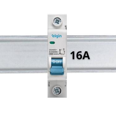 Imagem de Disjuntor Monopolar Din Curva C 1 polo 16A 20A - Elgin, 16A