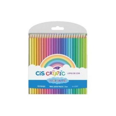 Imagem de Lápis de Cor 24 Unidades Pastel Sextavado Criatic CIS - SERTIC(523)
