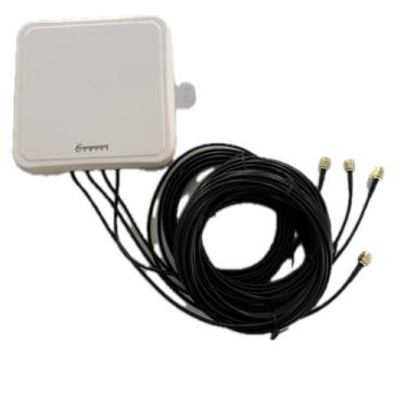 Imagem de Antena de painel MIMO CompuPort 4x4, antena de roteador 4G/5G direcional externa, 698-4900MHz, cabos SMA-M 4x5M