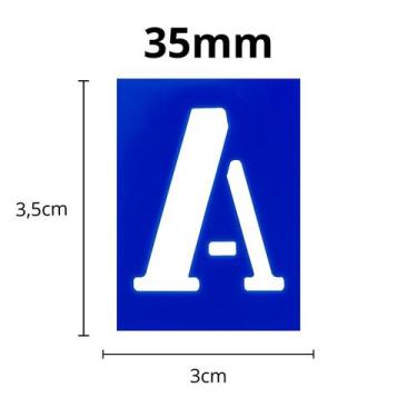 Imagem de Kit Régua Letras e Números Vazados Tamanhos Material Escolar - BudePla