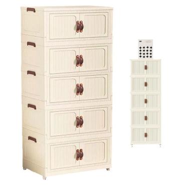 Imagem de Armario Organizador Dobravel 5 Andares Empilhavel Organizaçao Decoraçao Sala Quarto Banheiro