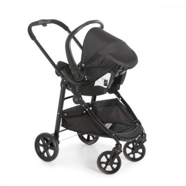 Imagem de Carrinho de Bebê Olympus New Black com Bebê Conforto Grid Galzerano, P