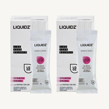 Imagem de LIQUIDZ® - Eletrólitos Zero Açúcares - Morango com Kiwi - Kit 2 Caixas - 28 sachês-Unissex