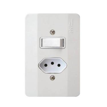 Imagem de Interruptor Simples + Tomada 20a Linha Millenium - Mectronic Str-e6m