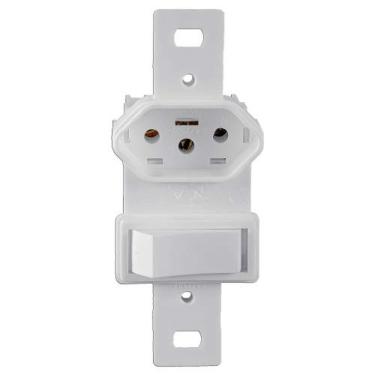 Imagem de Interruptor Simples 6a + Tomada 2p+t 10a Para Condulete - Ilumi - 250v