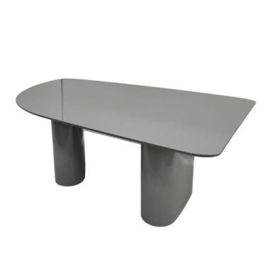 Imagem de Mesa De Jantar Orgânica Stella 160x90cm Base Cinza Tampo Cinza - Model