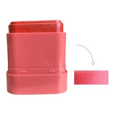 Imagem de Blush Stick Formato Coração ou Tradicional Alta Pigmentação e Acabamento Iluminado (Bastão Lua e Neve 01)