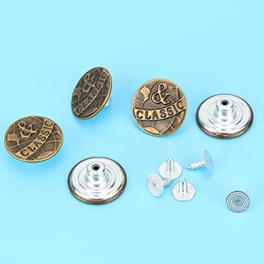 Imagem de Botão Jean Sortido, 10 Peças Vintage 20 Mm Bronze Botões de Costura retrô para Casacos, Jaquetas, Mochilas Com Linha, Decoração de Tecido Charmosa para Cintos de Roupas de