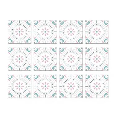 Imagem de VIRANDA Adesivos de azulejos autoadesivos removíveis de 12 folhas, decalque de azulejos de parede em PVC para decoração de cozinha e banheiro 15 x 15 cm