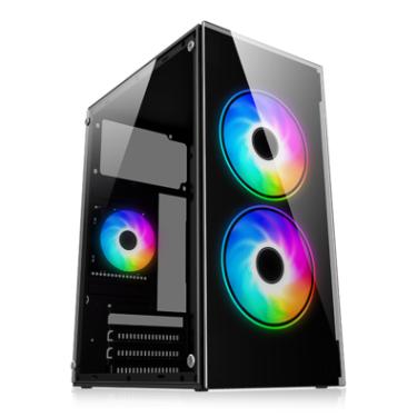 Imagem de Gabinete Gamer Microdigi Md-530, Mini-tower, Frontal e Lateral De Vidro, Preto