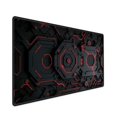 Imagem de Mouse Pad Gamer Speed Extra Grande Profissional 90x40  -  Nave Door Vermelho
