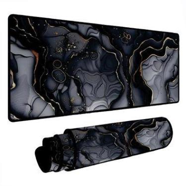 Imagem de Novo Mouse Pad Gamer Deskpad Speed Extra Grande Borda Costurada Profissional 60x30  -  Canion Cinza Amarelo