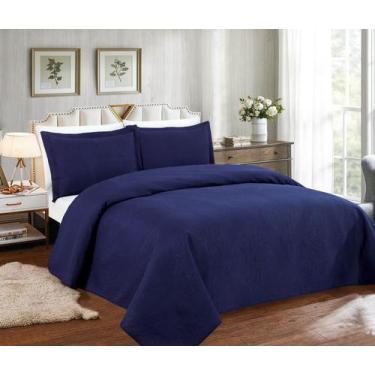 Imagem de Cobre Leito Luxo Para Cama de Casal + Kit 2 Portas Travesseiros - mora