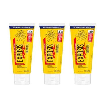 Imagem de Kit 3 Repelente Exposis Infantil Gel 100ml Cada - Johnson's