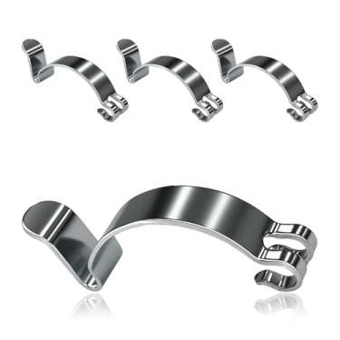 Imagem de QQWD 4 peças de substituição de clipes de filtro de ar, caixa de caixa de filtro de ar, grampo de mola para conexões de fixação, clipe de tampa de limpador de ar de metal prata acessórios de carro