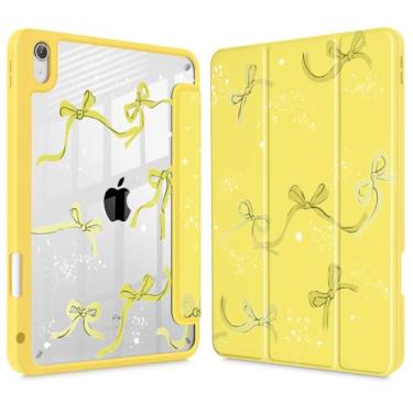 Imagem de Tuiklol Capa para iPad de 11 polegadas (chip A16) 2025 geração 11ª / iPad 11 polegadas 2022 10ª geração, porta-lápis embutido com capa à prova de choque, capa traseira transparente transparente