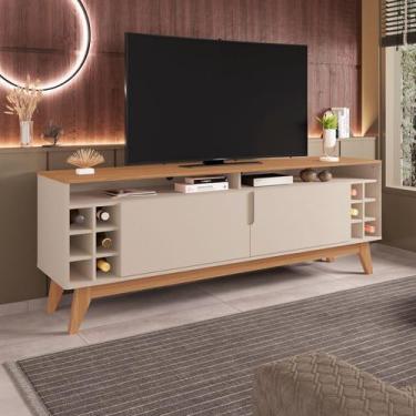 Imagem de Rack Wine Para TV de até 60 Polegadas com Pés de Madeira - Bebe Comple