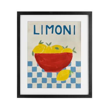 Imagem de Stupell Industries Limoni Bowl Of Lemons Impressão emoldurada preta sob vidro design por EMILY NAVAS, 21 x 17