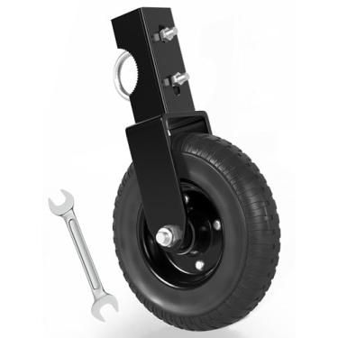 Imagem de DOZAWA Roda De Portão Para Tubo Metal, Rodízios Resistentes 8" Portões Giratórios, Capacidade 180 Kg, Rolos Deslizantes Montagem Inferior, Cerca Fazenda - 1 Pacote