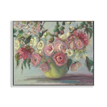 Imagem de Stupell Industries Peônias em vaso verde placa de parede design de arte por Vanessa Piche, 28 x 35 cm